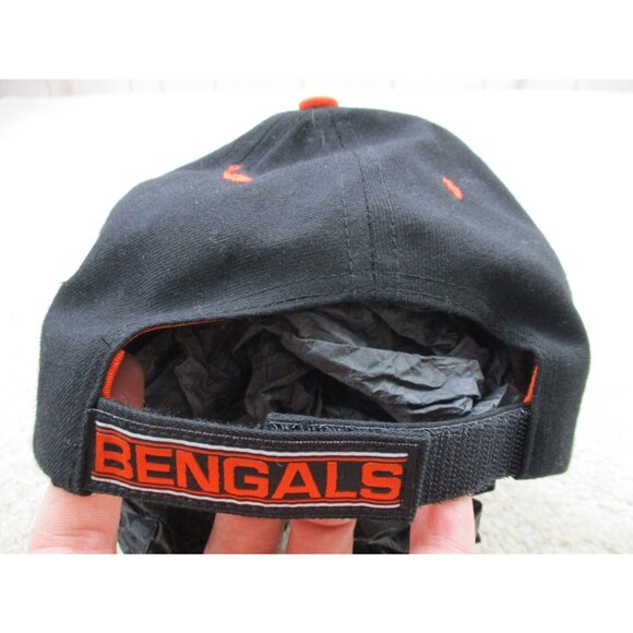 Cincinnati Bengals Hat Cap Strap Back One Size Black Orange NFL Football Mens - Picture 5 of 10